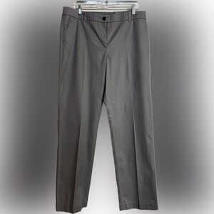 NWT Women’s 14 Talbots Straight Leg Chinos Medium Gray